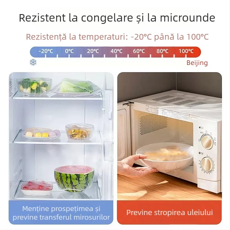 Capac de folie alimentară din plastic, set 12+ buc., 150 g, pentru uz casnic