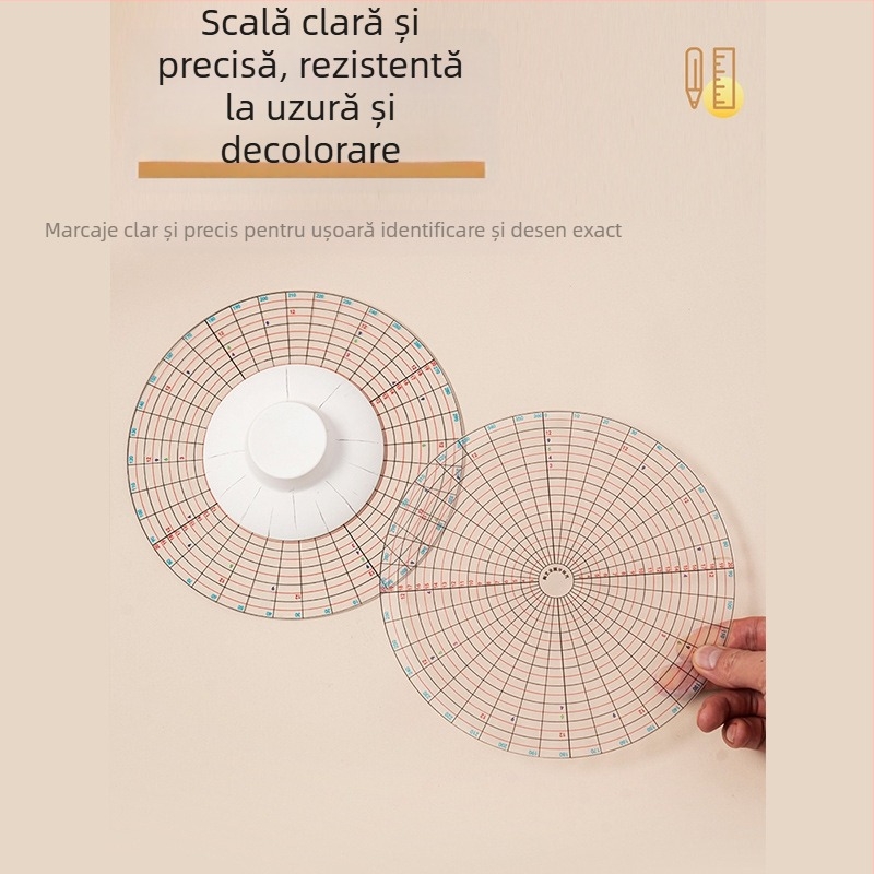 Riglă divizor circulară pentru ceramică – dispozitiv complet de divizare, multifuncțional și măsurător de desen