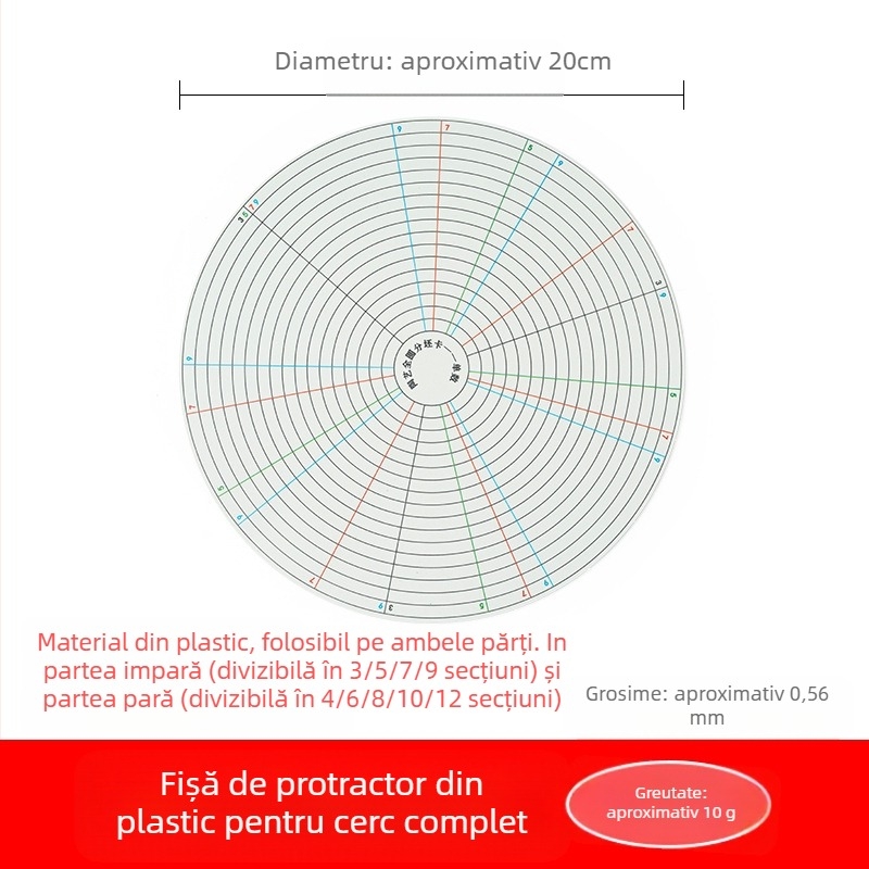 Riglă divizor circulară pentru ceramică – dispozitiv complet de divizare, multifuncțional și măsurător de desen