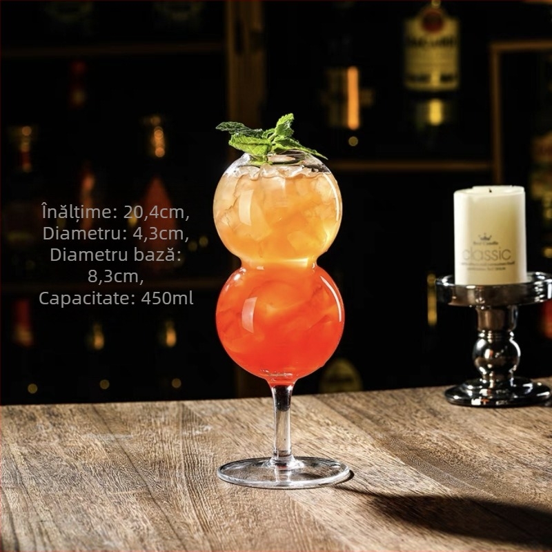 Pahar de cocktail — sticlă, stil modern simplu, marcă proprie, logo tipărit OK, lansare vară 2021