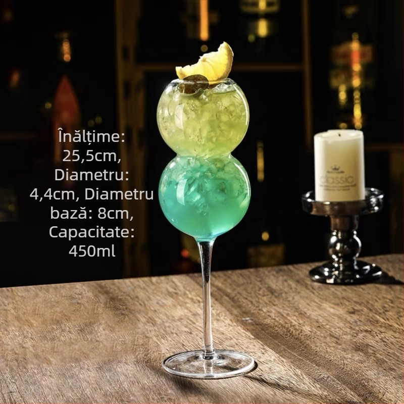 Pahar de cocktail — sticlă, stil modern simplu, marcă proprie, logo tipărit OK, lansare vară 2021