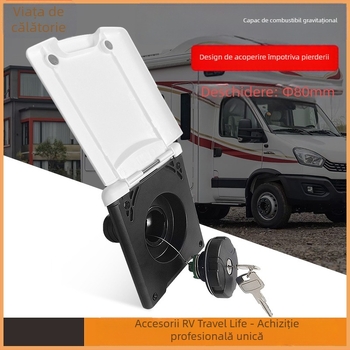 Port de realimentare cu gravitație pentru RV, intrare pătrată de combustibil cu capac și lacăt, accesorii de modificare pentru RV