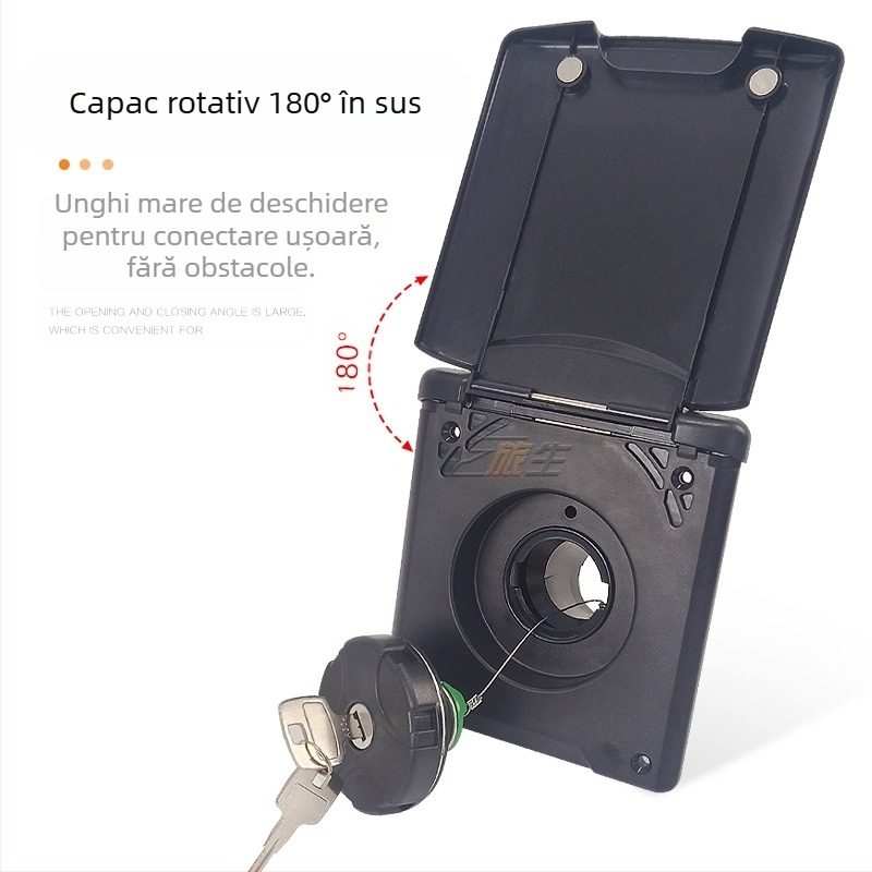 Port de realimentare cu gravitație pentru RV, intrare pătrată de combustibil cu capac și lacăt, accesorii de modificare pentru RV