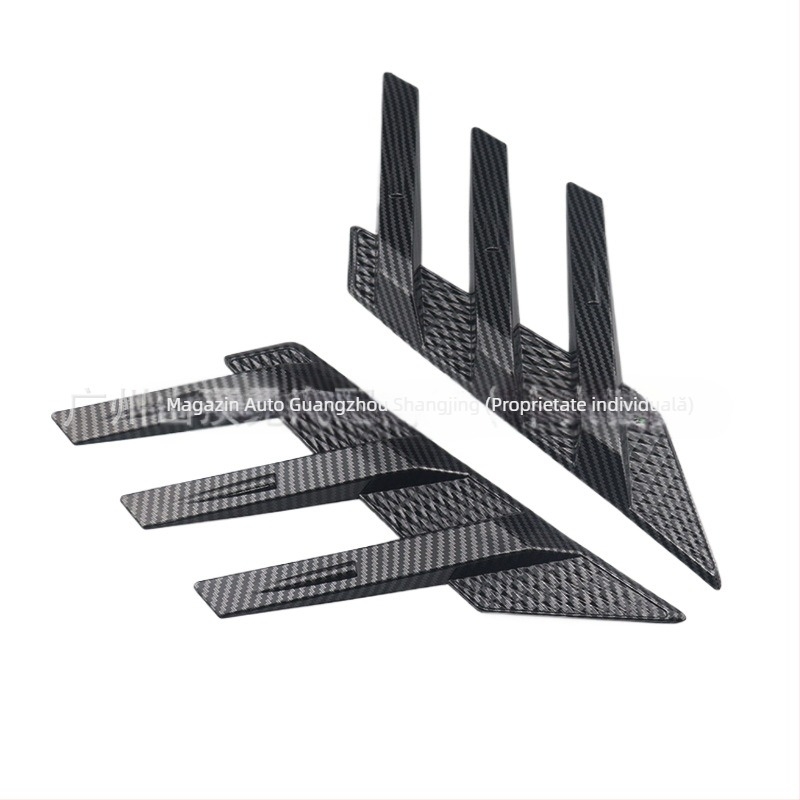 SDJ spoiler lateral universal pentru geamul spate, autocolante decorative din fibră de carbon