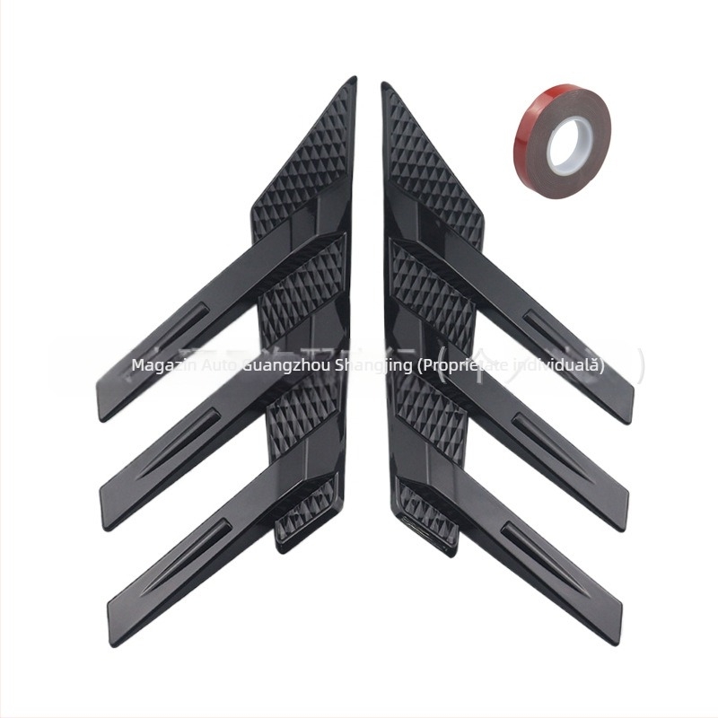 SDJ spoiler lateral universal pentru geamul spate, autocolante decorative din fibră de carbon