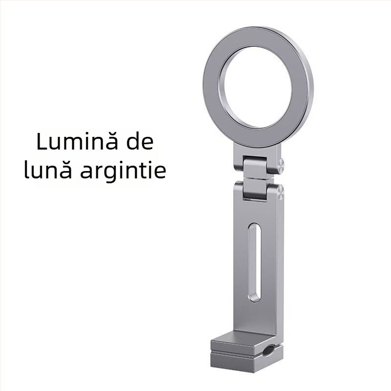 Suport de masă pentru telefon - aliaj de aluminiu, pliere magnetică, reglabil, portabil