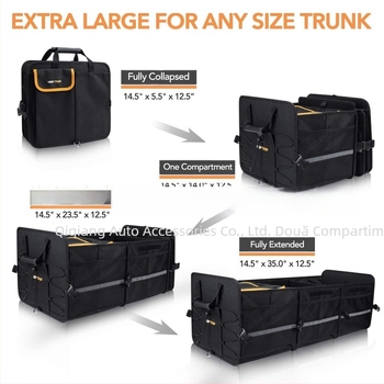 Cutie de depozitare auto izolare, impermeabilă, pliabilă, cu mâner și roți