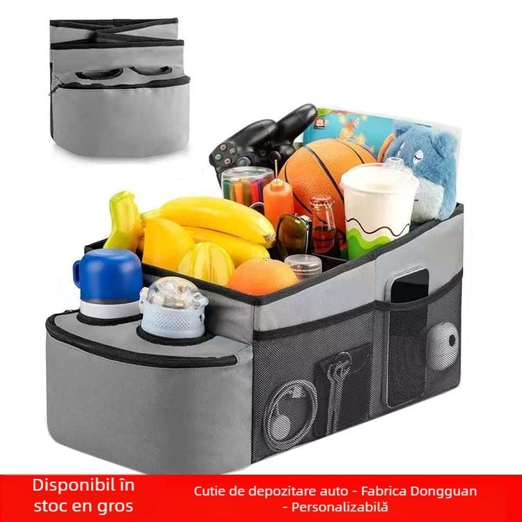 Geantă de depozitare pentru scaun auto, pentru scaunul central, pliabilă, din material Oxford, potrivire universală, imprimare de logo disponibilă, personalizabilă