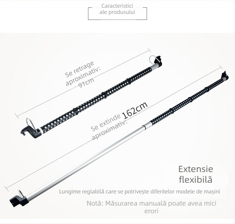 Raft telescopic pentru haine auto – Model 8140, Metal, Personalizare producție, Etichetă privată disponibilă, Fără logo