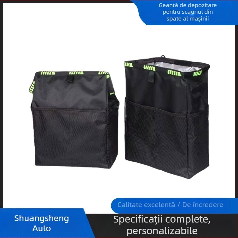 Geantă de depozitare pentru spatele scaunului auto – organizer multifuncțional pentru jucării, Oxford, EVA; impermeabil; cu mâner; universal (Material: Oxford, EVA; Poziție: spatele scaunului; Funcții: impermeabil, personalizabil, cu mâner; Universal; Tipă