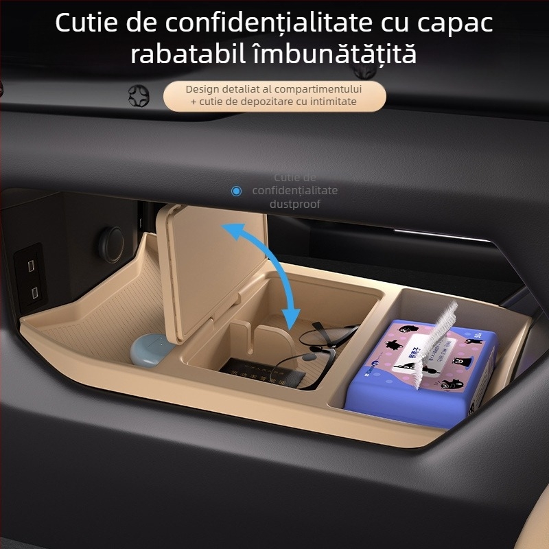 Boxă de depozitare inferioară a consolei centrale și cutie de braț de ușă pentru Jietu Traveler, accesorii interioare Shanhai T2