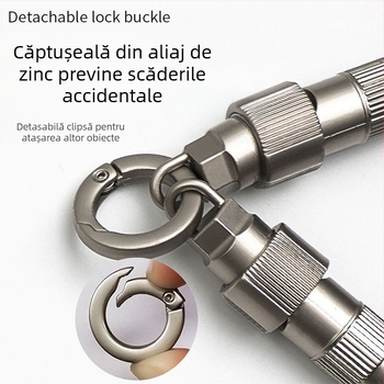 Soson cablu de date 2-în-1 cu lanyard pentru USB-C și Lightning, cablu împletit, PD60W încărcare rapidă, cataramă din aliaj de zinc