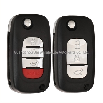 Carcasă cheie Mercedes-Benz Smart pliantă – compatibilă cu 3 butoane/4 butoane, husă din plastic; lamă cheie: cupru + plastic; greutate 45 g