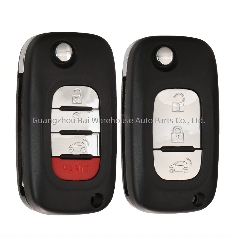 Carcasă cheie Mercedes-Benz Smart pliantă – compatibilă cu 3 butoane/4 butoane, husă din plastic; lamă cheie: cupru + plastic; greutate 45 g