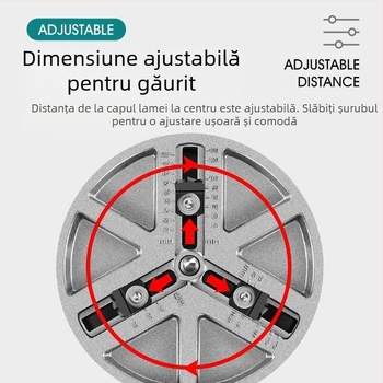 Unealtă reglabilă multifuncțională pentru găurire în lemn, plăci de gips, plastic și aluminiu
