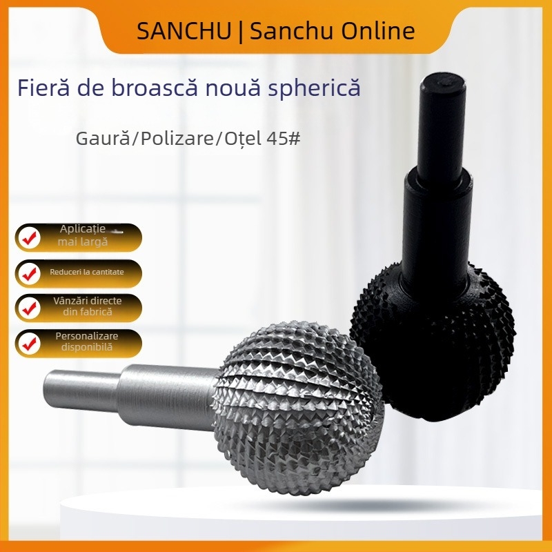 Cap de șlefuire pentru polizor unghiular pentru prelucrarea lemnului, oțel carbon, model SCQ02-A1, brand Three Early Online, aplicații: tăiere și sculptare a golurilor în lemn