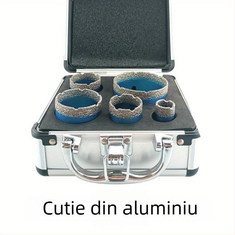 Set de 5 bucăți pentru găuri uscate cu filet M14 – scule pentru găuri în porțelan, granit, marmură și cărămidă vitrificată