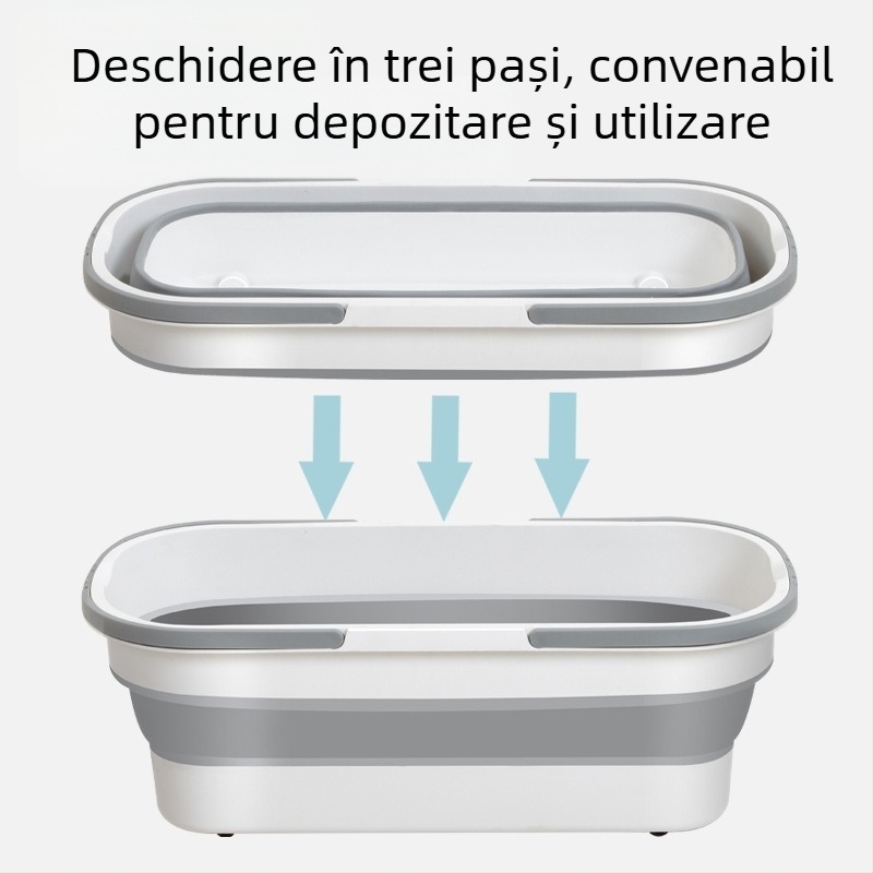Găleată pentru mop din silicon, pliabilă, pentru spălarea auto în exterior, capacitate de încărcare peste 10 kg