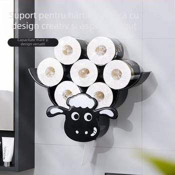 Decorațiune de perete pentru cutia de șervete, model Sheep Tissue Box, material plastic, stil modern minimalist, marca Bandao.