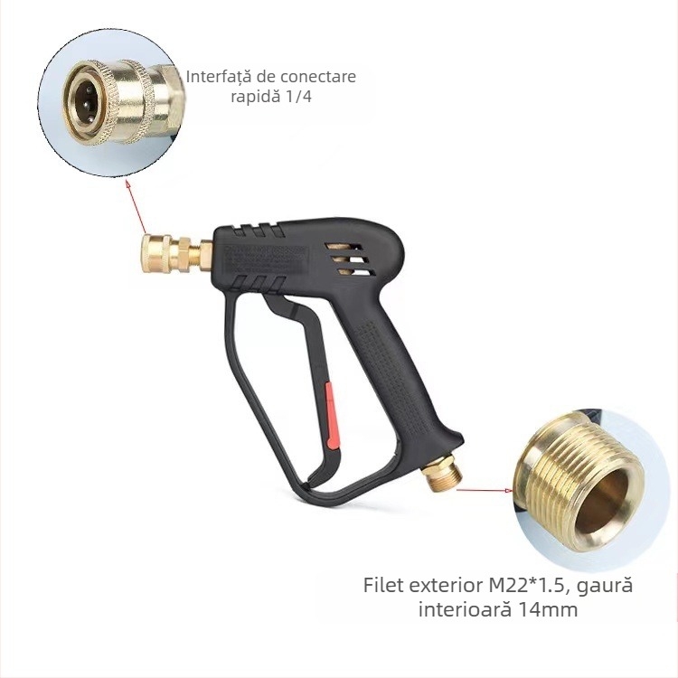 Pistol de înaltă presiune din alamă LZ-08 – 280 bar, 220 V, 490 g, debit 25 L/min