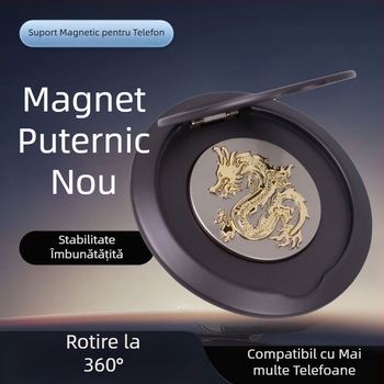 Suport metalic pentru telefon cu inel magnetic MagSafe, rotire la 360°, compatibil MagSafe