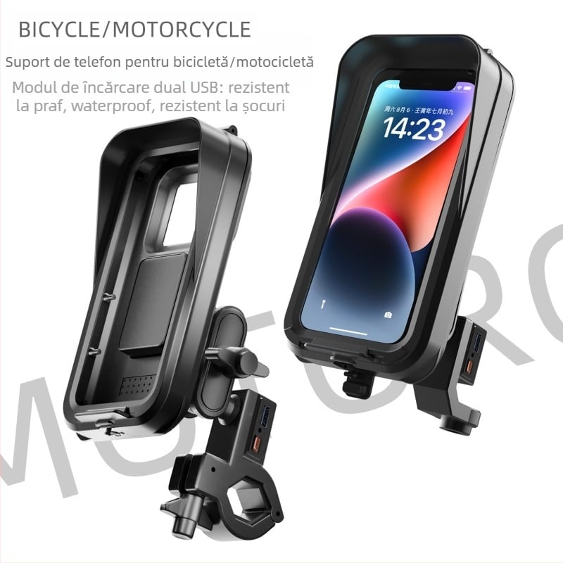Suport de telefon pentru motocicletă electrică, impermeabil, din plastic, pentru navigație