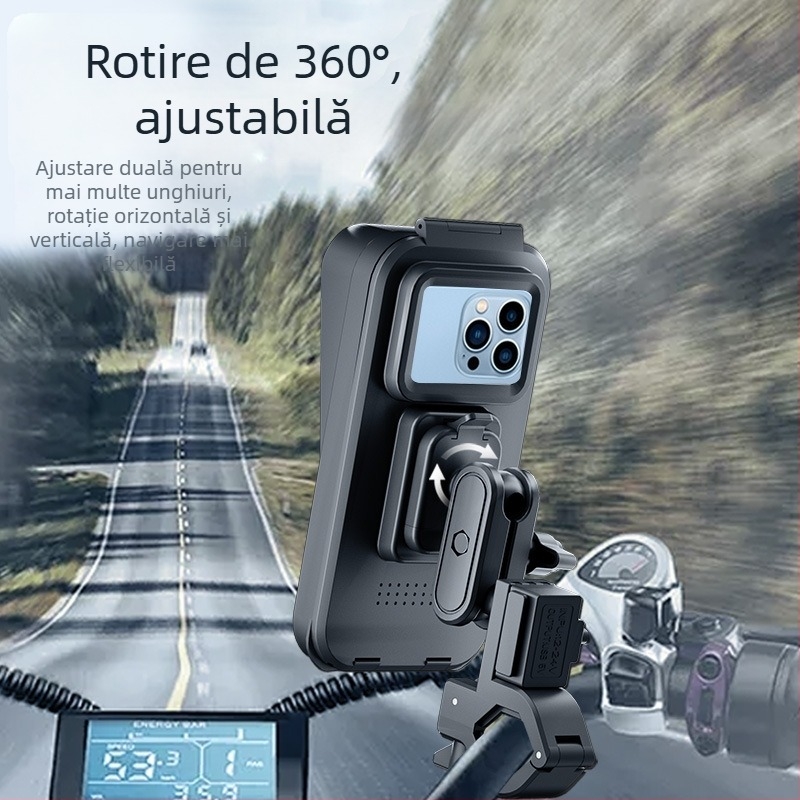Suport de telefon pentru motocicletă electrică, impermeabil, din plastic, pentru navigație
