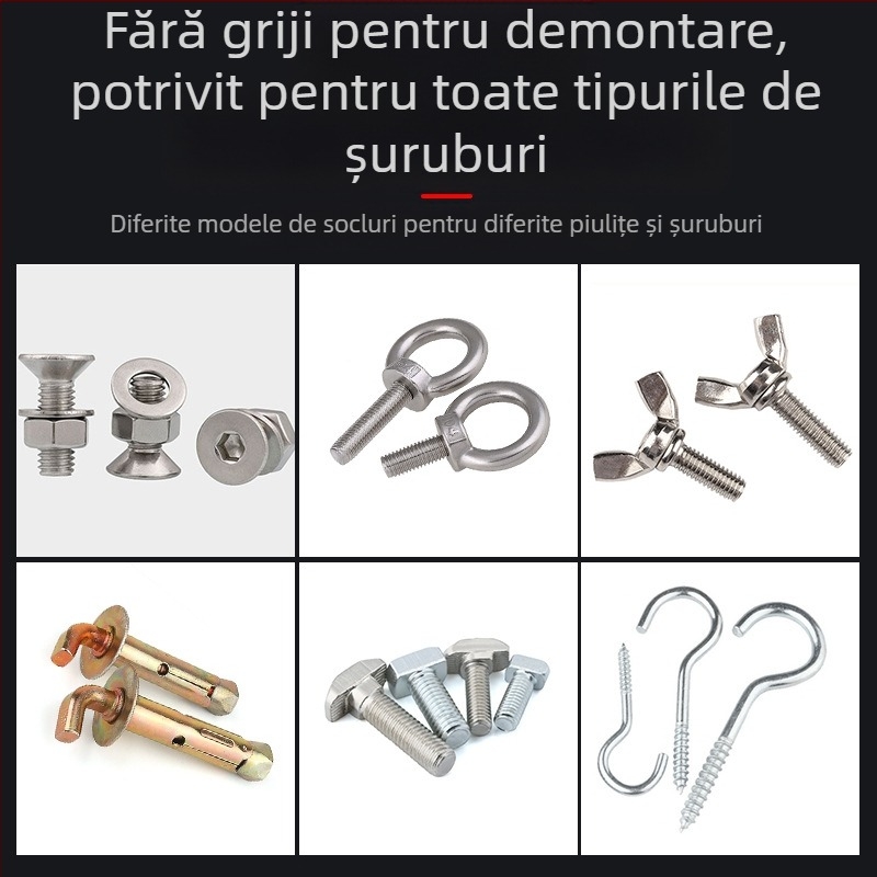 Zhang Chen Universal Socket Wrench și Set de Instrumente Multifuncțional — Oțel 45#, finisaj crom lustruit, Tip: Socket Wrench