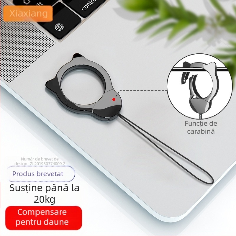 Lanard pentru telefon cu șnur detașabil din nailon, cataramă metalică, placare electroplată și imprimare logo