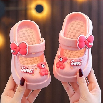 Sandale EVA pentru copii, în stil prințesă, unisex, partea superioară EVA, talpă antiderapantă, încălțăminte de plajă pentru copii 4–12 ani