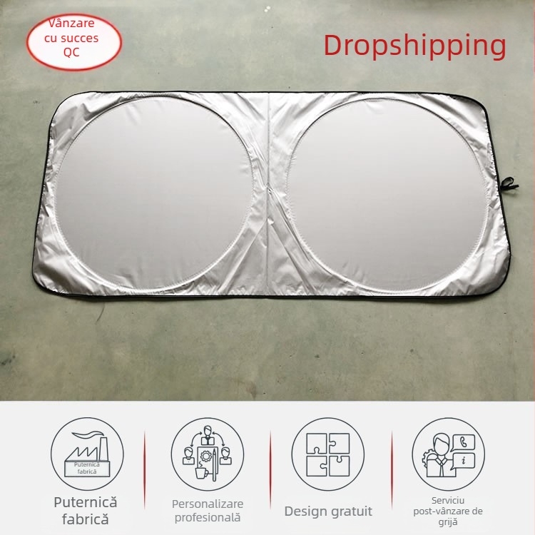 Panel parasol pentru camion cu montaj autoadeziv, material bandă argintie, compatibilitate generală, greutate 0.52 kg