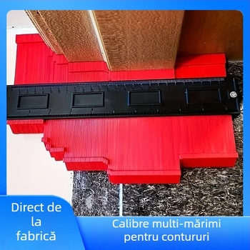 Riglă contur profilare pentru forme neregulate, ABS plastic, măsurare rază, tâmplărie
