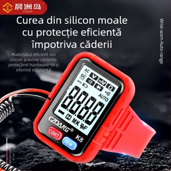 Multimetru digital cu precizie înaltă, multifuncțional, cu brățară iluminată
