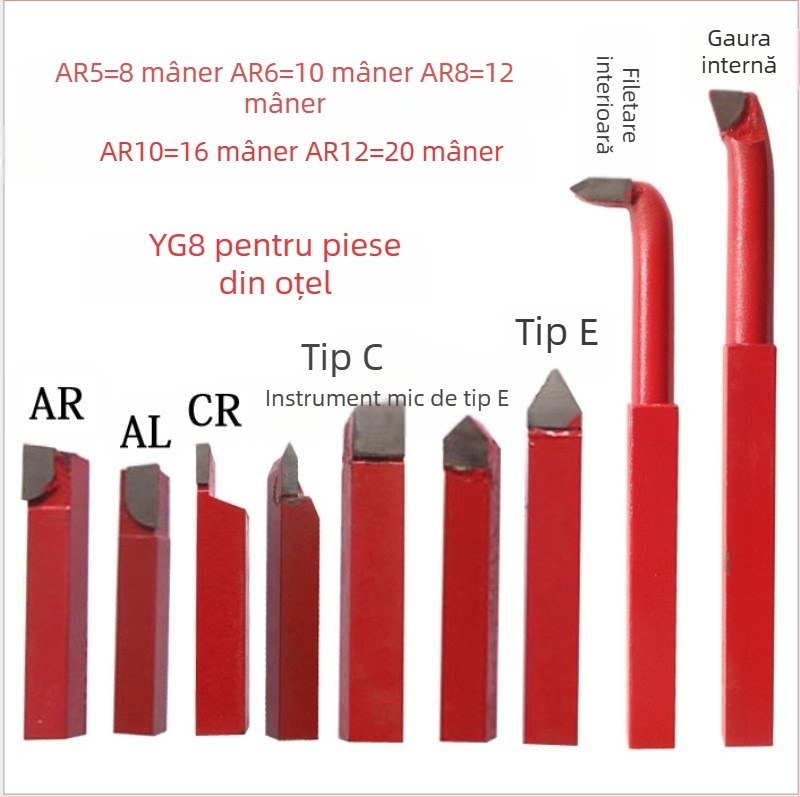 Set de scule pentru strung de tip instrument - unealtă de tăiere prin sudură, marca YDL