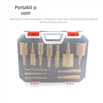 Set pentru găuri în plăci, cu tăiere uscată – granit, marmură, porțelan, plăci vitrificate și piatră ceramică