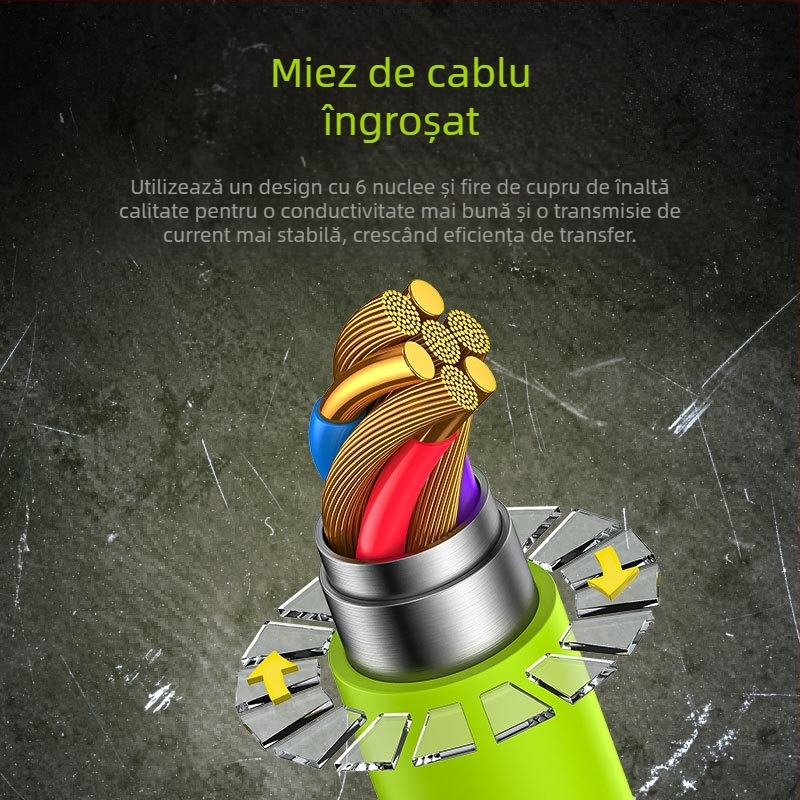 HC cablu de date 4 în 1, încărcare rapidă, Lightning și USB-C, până la 60W