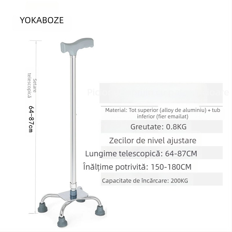 Baozhi băț de drumeție, aliaj de aluminiu, telescopic în două segmente, greutate 400 g