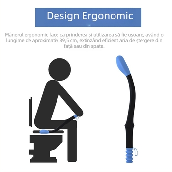 Yu Tai dispozitiv de curățare a toaletei din silicon, model 25682, pachet 100, logo imprimat, personalizare disponibilă, pentru vârstnici și persoane cu dizabilități