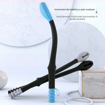 Yu Tai dispozitiv de curățare a toaletei din silicon, model 25682, pachet 100, logo imprimat, personalizare disponibilă, pentru vârstnici și persoane cu dizabilități