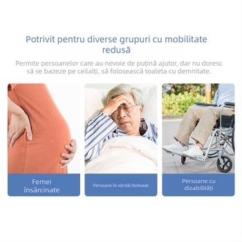 Yu Tai dispozitiv de curățare a toaletei din silicon, model 25682, pachet 100, logo imprimat, personalizare disponibilă, pentru vârstnici și persoane cu dizabilități