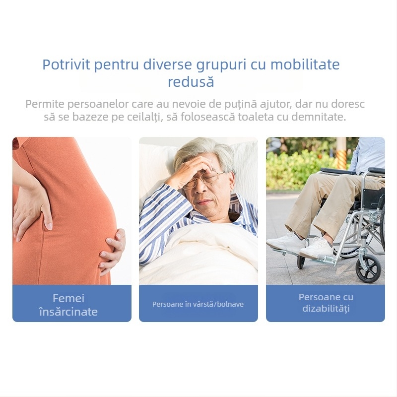 Yu Tai dispozitiv de curățare a toaletei din silicon, model 25682, pachet 100, logo imprimat, personalizare disponibilă, pentru vârstnici și persoane cu dizabilități