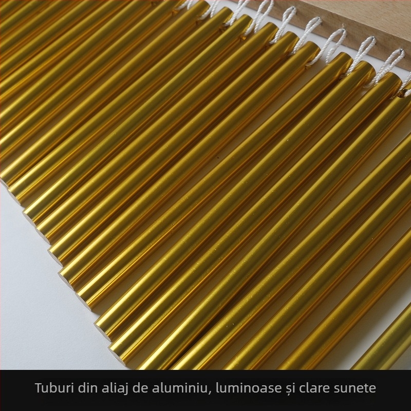 Set de clopoței din lemn cu 25 tonuri și 36 tonuri, arbore sonor din lemn cu suport și 20 de clopoțele; pentru vârsta 7–14 ani.