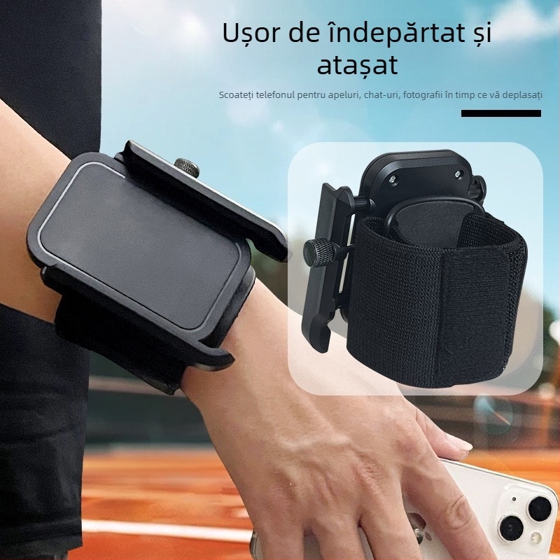 Suport pentru telefon la încheietura mâinii pentru alergare – Unisex, Plastic, Stil General (Bază pentru transmisii live)
