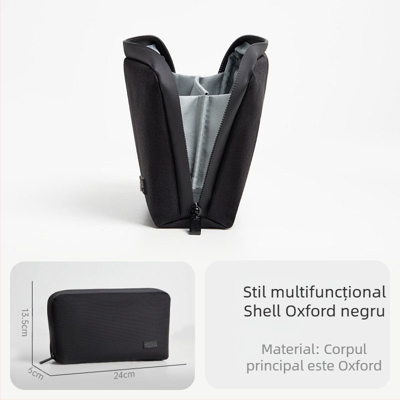 Geantă de stocare pentru călătorii SN006 (stil geantă de mână, Oxford+piele, impermeabilă, capacitate mare)