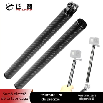 Selfie stick universal – braț extensibil din aliaj de aluminiu + fibră de carbon, braț plutitor, adaptor 1/4, compatibil cu Insta360 ONE R / GoPro 9/8/MAX / DJI Osmo Action