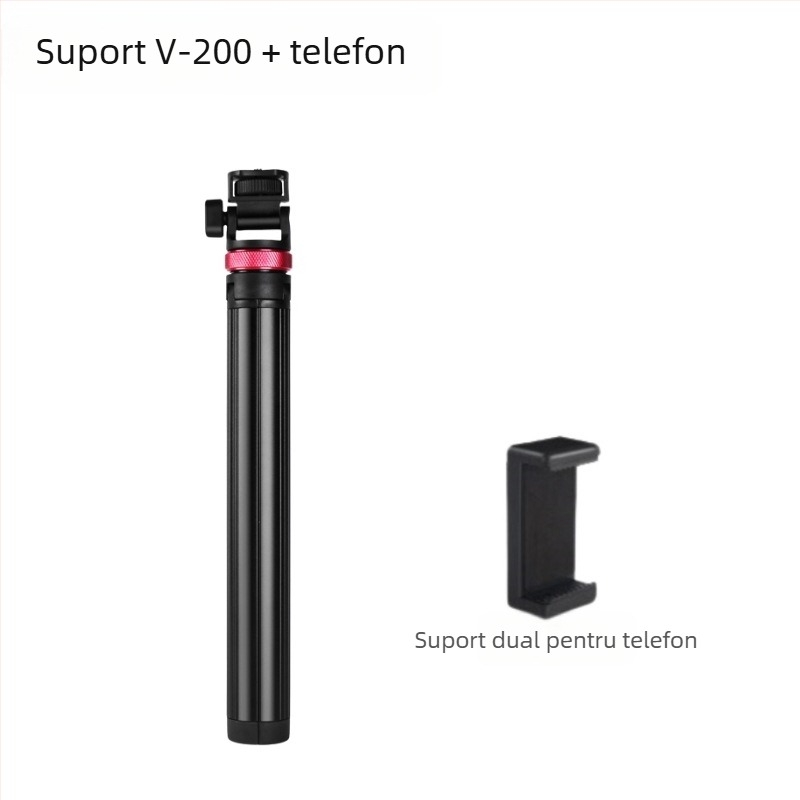 Selfie stick pentru telefon mobil cu suport de iluminare telescopic din aliaj de aluminiu și trepied portabil pentru live streaming