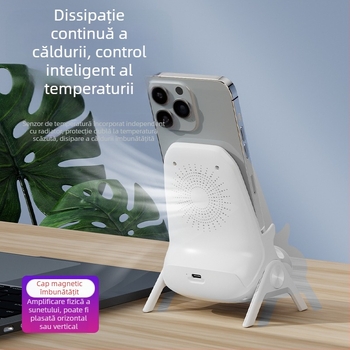 Încărcător wireless pentru telefoane mobile, cu suport de birou pentru utilizare orizontală sau verticală, QC3.0, 2 A, 15 W, Încărcare rapidă