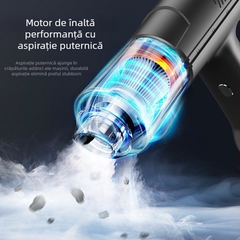 Aspirator manual fără fir pentru mașină și casă, 16000 Pa, 80 W, 7,4 V, sterilizare și curățare praf