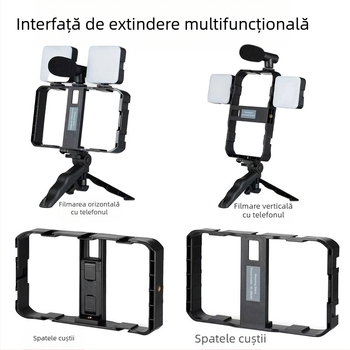 AY-49X Lumină Mini pentru umplere, pentru utilizare manuală, cu stativ de birou, ideală pentru streaming live și înregistrări video, 5V, sub 10W, compatibilă cu mai multe camere