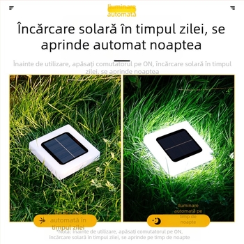 Lampă de grădină subterană impermeabilă, solară, LED pentru exterior